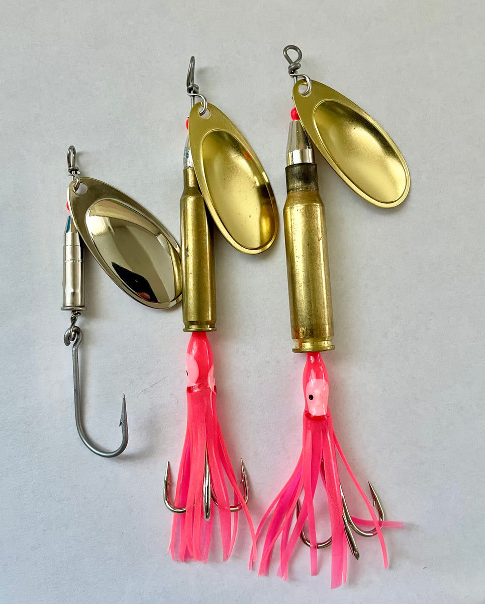 dominoes brass spinners fishing lures Worden's Original Rooster Tail Brown; 1/8 oz These Spinnerbaits PRIME LURES The "Clean Up