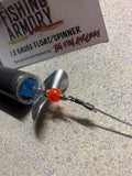 Catfish float rig with prop blade to disperse scent