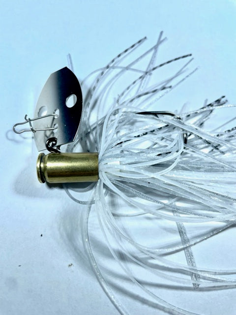 bass bullet fishing lure Bladed Abu Garcia Morrum SX heavy line capacity casting spinner with a Color:Hot Potato