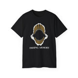 50cal Bullet Teeth Shark Jaw T-shirt Fishing Armory Design