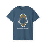 50cal Bullet Teeth Shark Jaw T-shirt Fishing Armory Design