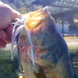 largemouth bass caught on fishing armory bullet lure