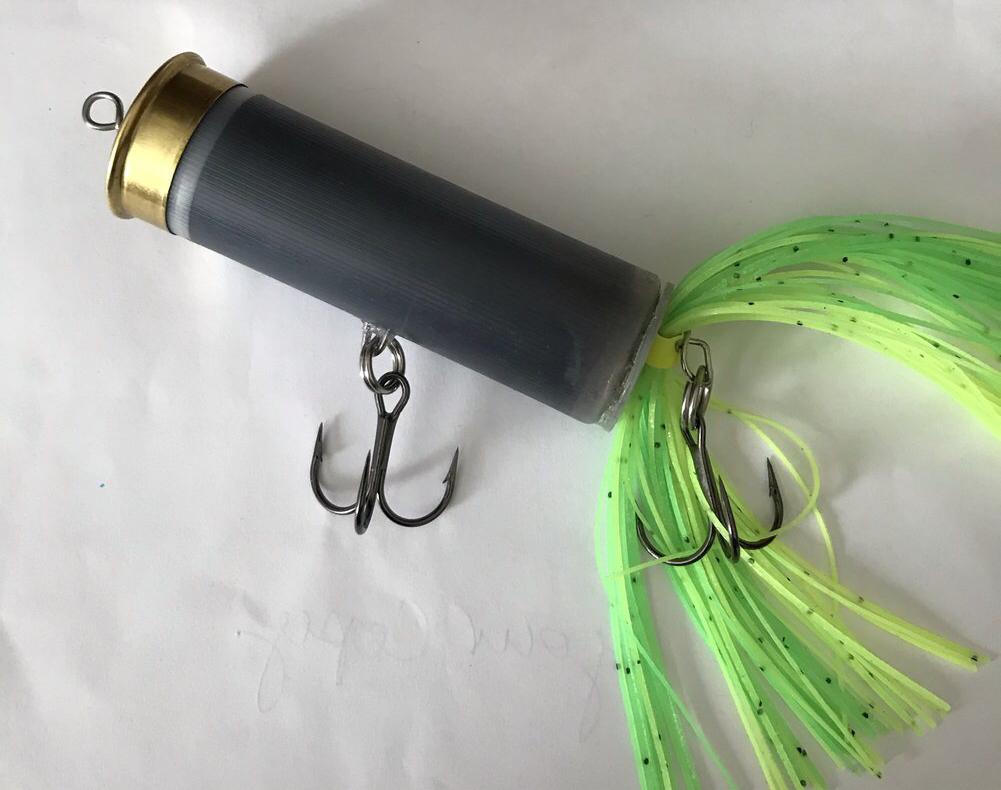 empty bullet casing fishing lure .25ACP - 3-Pack (Silver - Gold Start your project today! 9mm Bullet Lure - Chartreuse